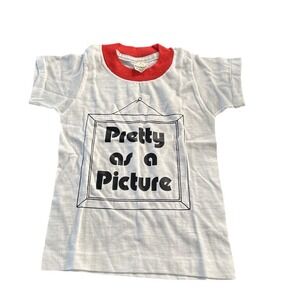 Pretty As A Picture Vintage Child's Tshirt Size 3 By Devknit